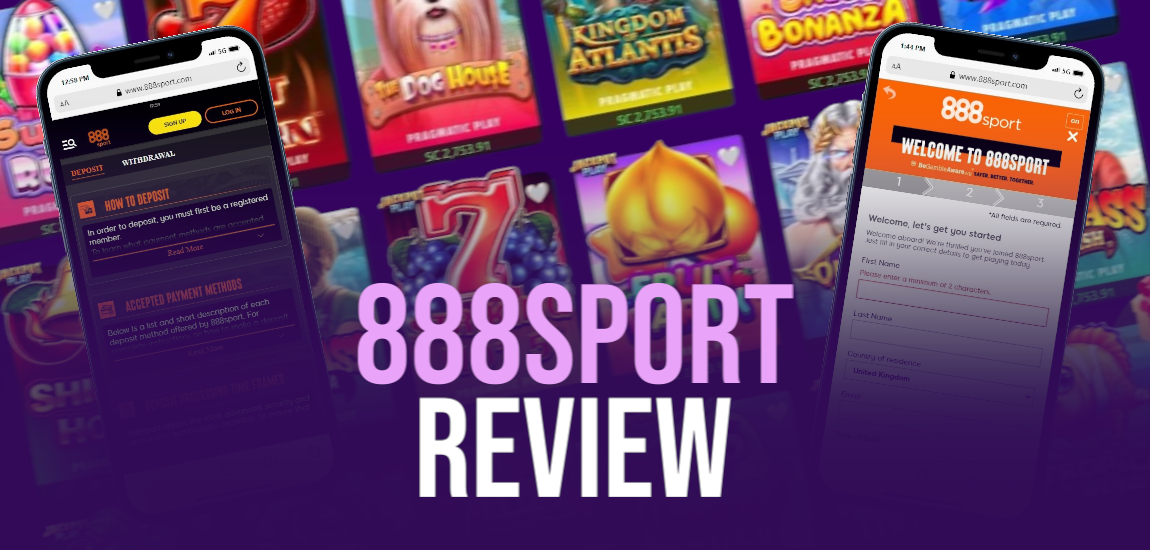 Review of 888sport, highlighting it as the top online casino for slot games.